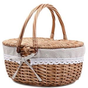 Wicker Picnic Basket - Little Flowers