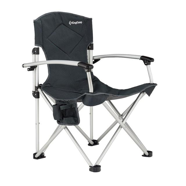 KingCamp Camping Chair Foldable Oversize Portable Quad Light Weight Deluxe Padded With Comfortable Smooth Armrest, Carry Bag Included