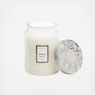 Japonica Embossed Jar Candle