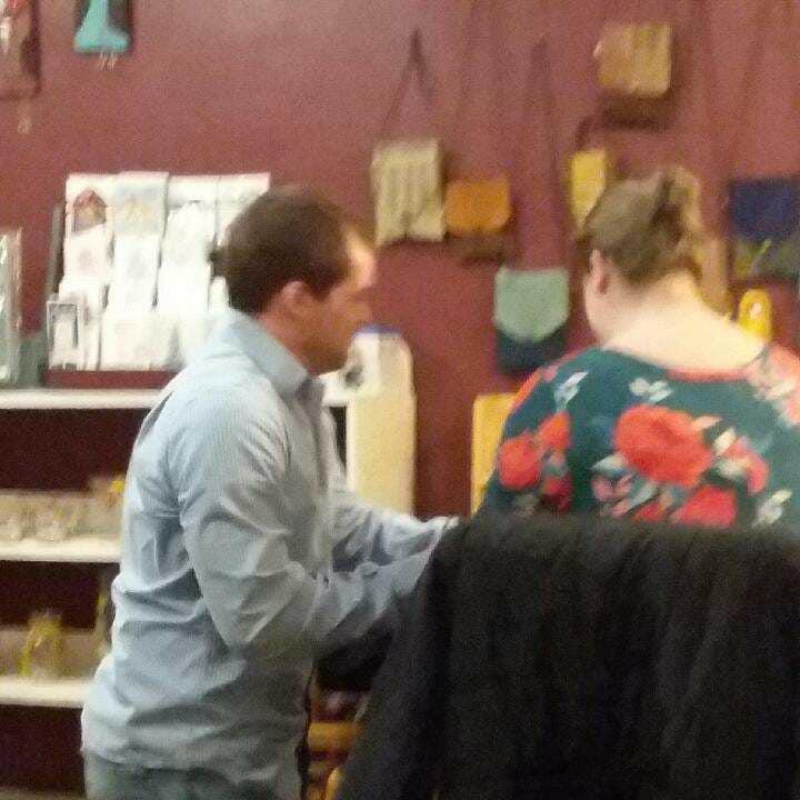 Blurry but the moment of when he went down on one knee January 2018