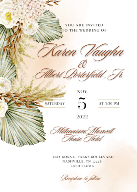 The Wedding Website of Karen Vaughn and Albert Porterfield, Jr.