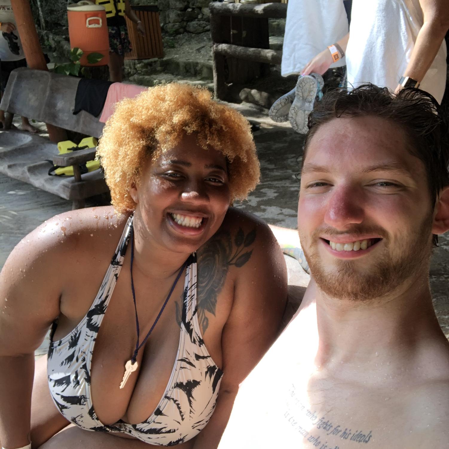 Poolside at our all-inclusive in Playa del Carmen!