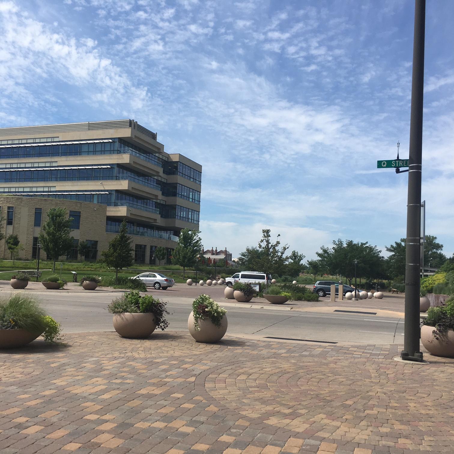 Parking across Q street (North) from the Amphitheater.