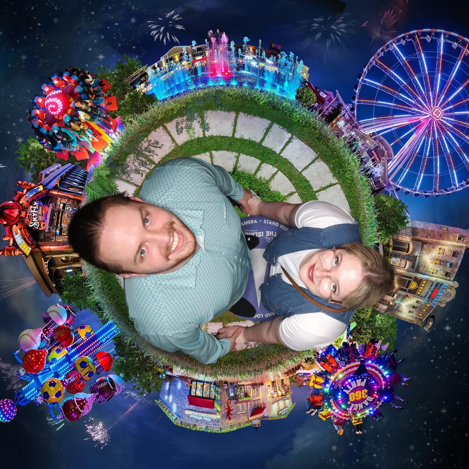 The night he proposed on top of the Ferris Wheel!