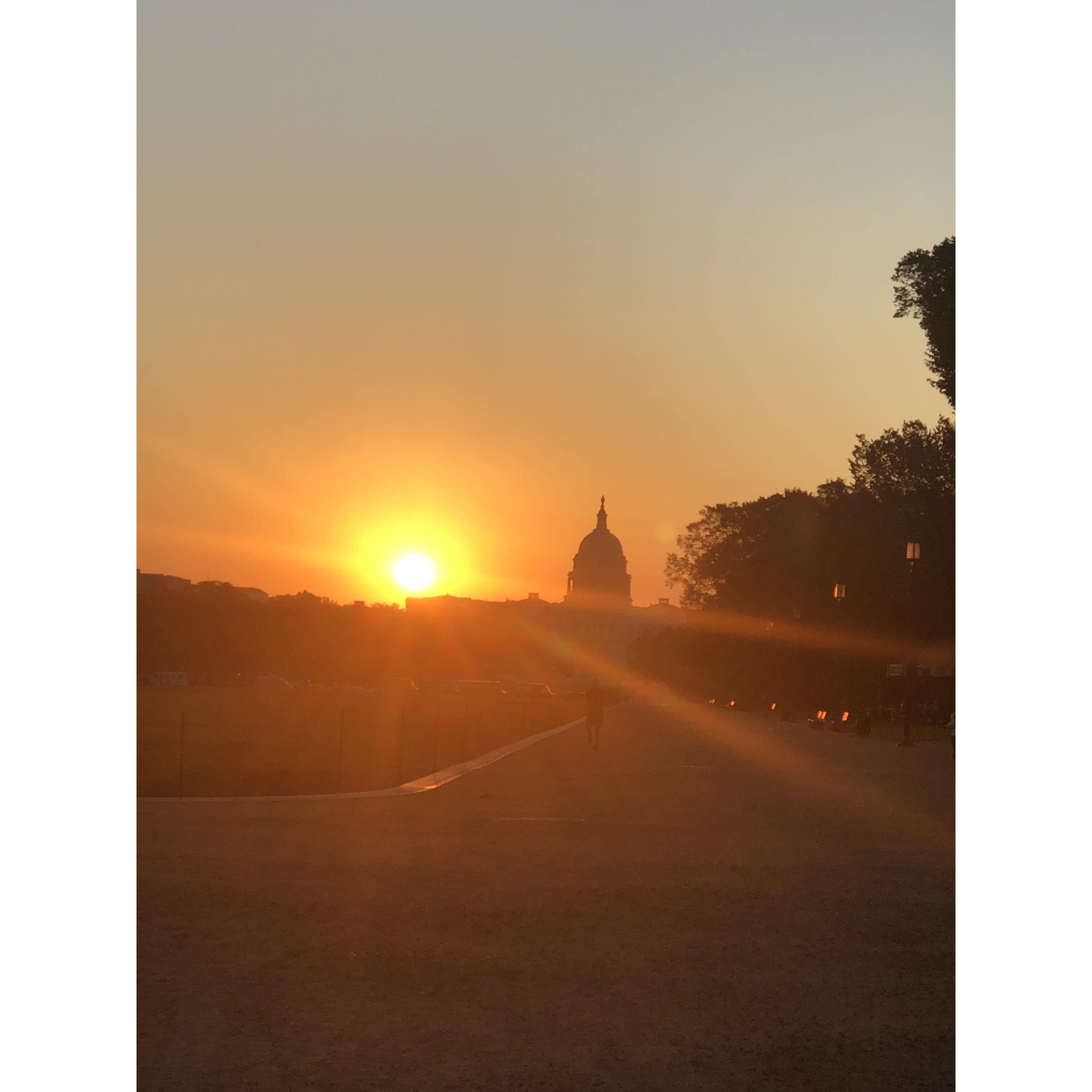 Sunrise on the National Mall