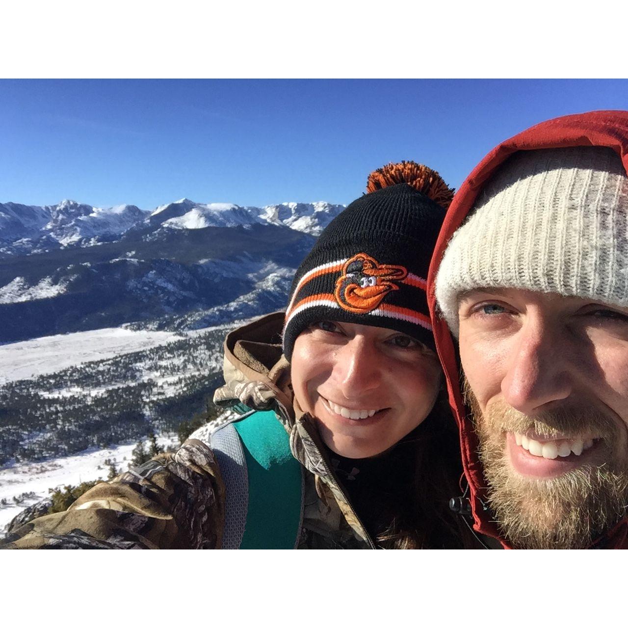 First big trip! At the top of Deer Mountain in Rocky Mountain National Park.