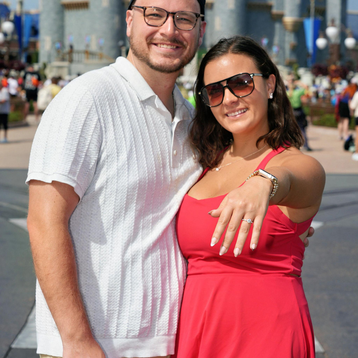 The day after we got engaged - got to spend the day in Magic Kingdom celebrating!