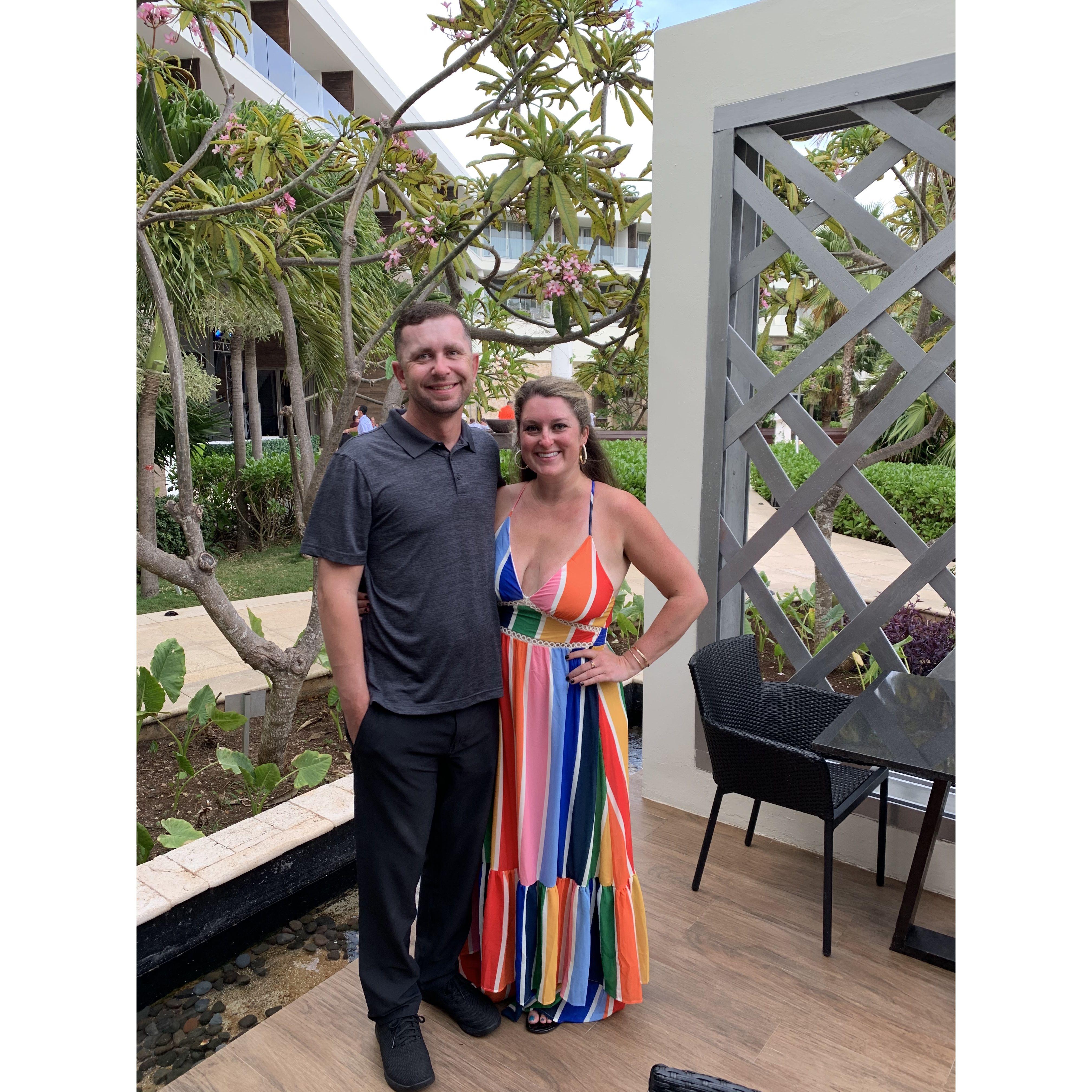 Before dinner in Cancun