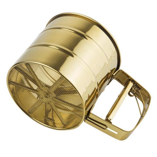 JNXHON Stainless Steel Fine Mesh Sieve Flour Sifter Golden Flour Cup Sifter