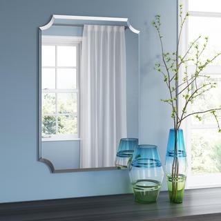 Frameless Scalloped Mirror