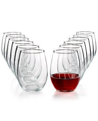 Glassware Basics 12-Pc. Stemless Wine Set, Only at Macy's