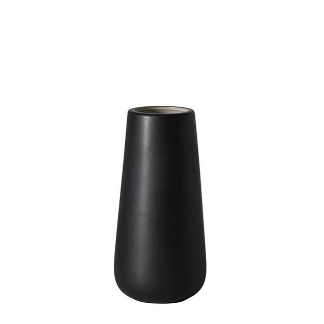 8 Inch Matte Black Ceramic Flower Vase for Home Décor, Design Box Package, VS-MAT-B-8