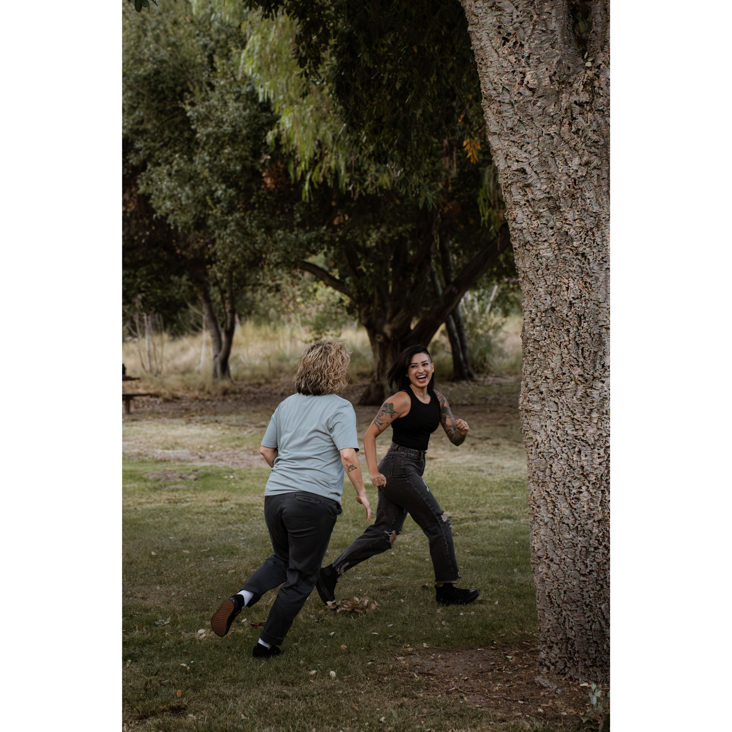 We were supposed to play fake tag for the photoshoot but Brittney kept catching me smh