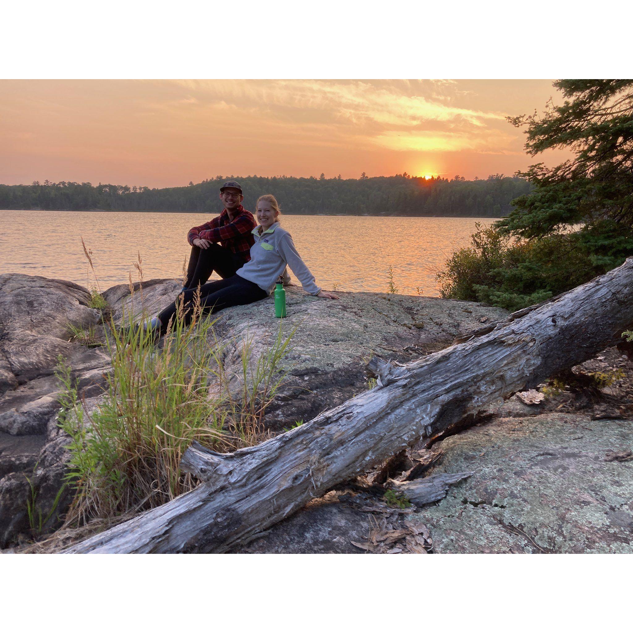 Our first BWCA trip together (Boundary Waters Canoe Area in northern MN)