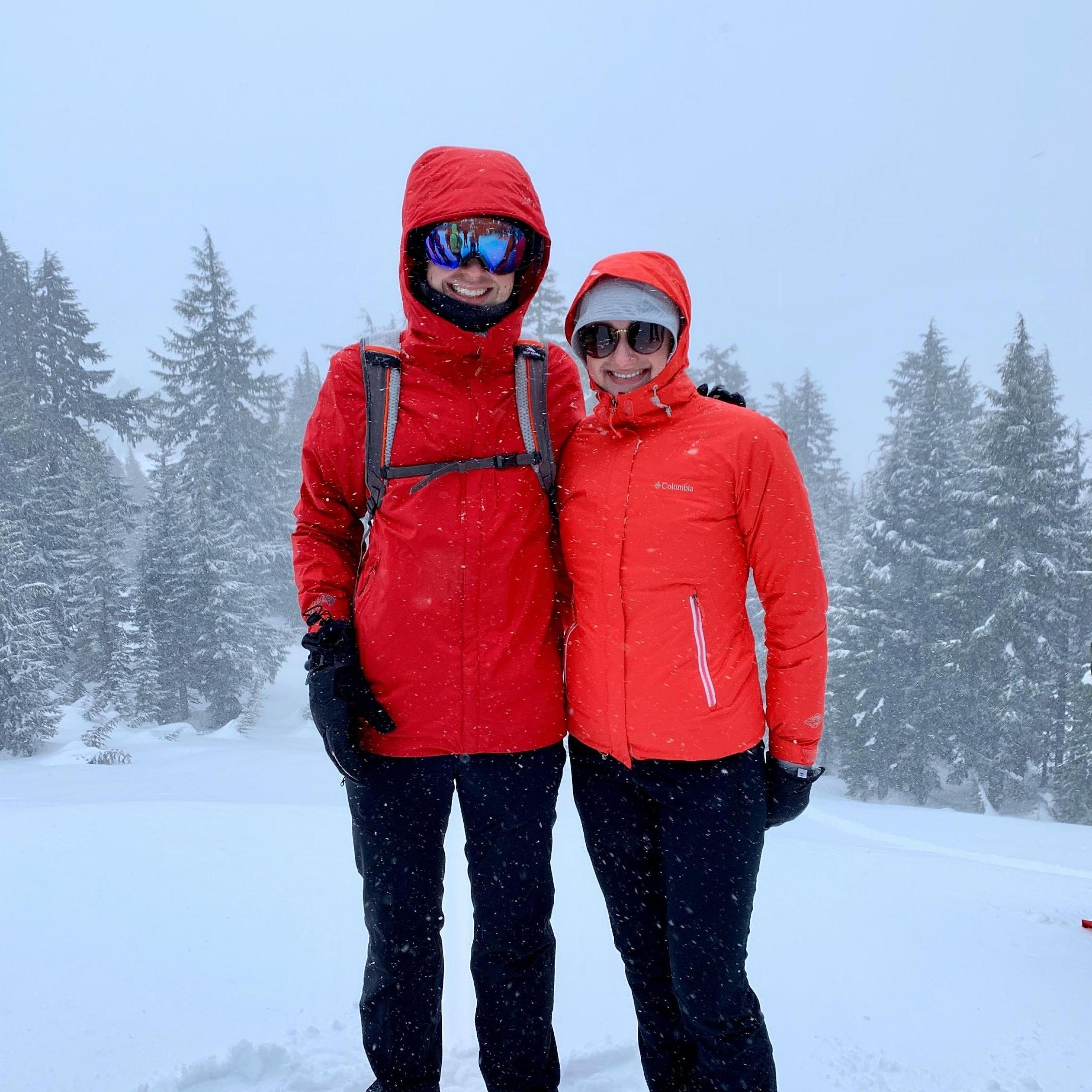 Lauren surprised Arek with a birthday trip to Crater Lake, OR in February 2020! Unfortunately, the lake wasn't visible due to extreme weather. However, they still had fun snowshoeing and exploring!