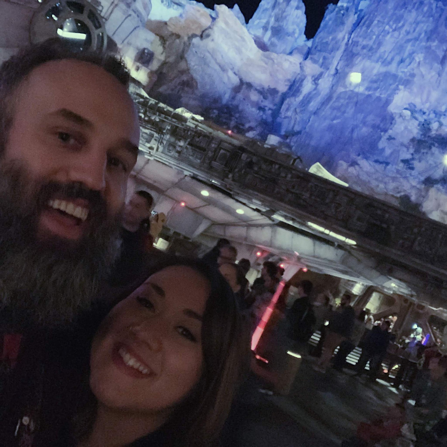 Hanging out in Galaxy's Edge together in January 2020