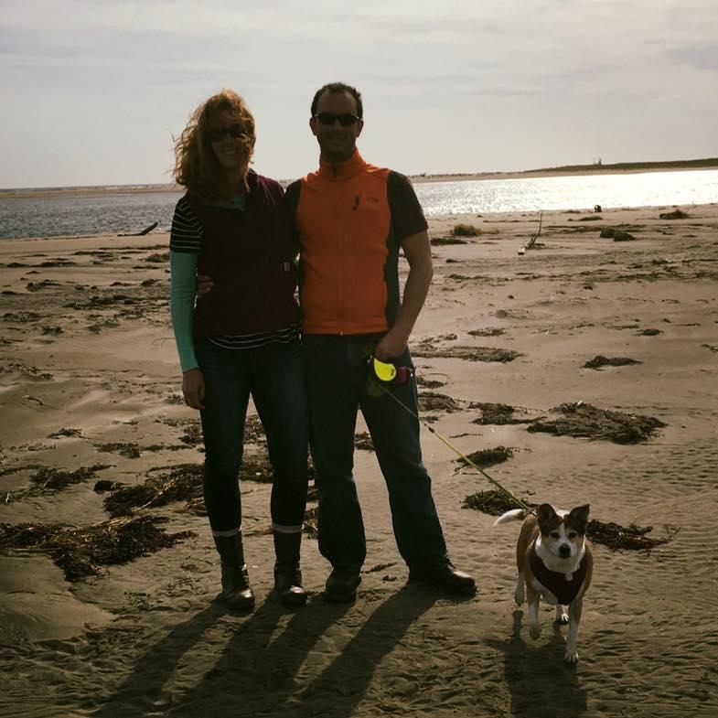 family photo on Popham beach