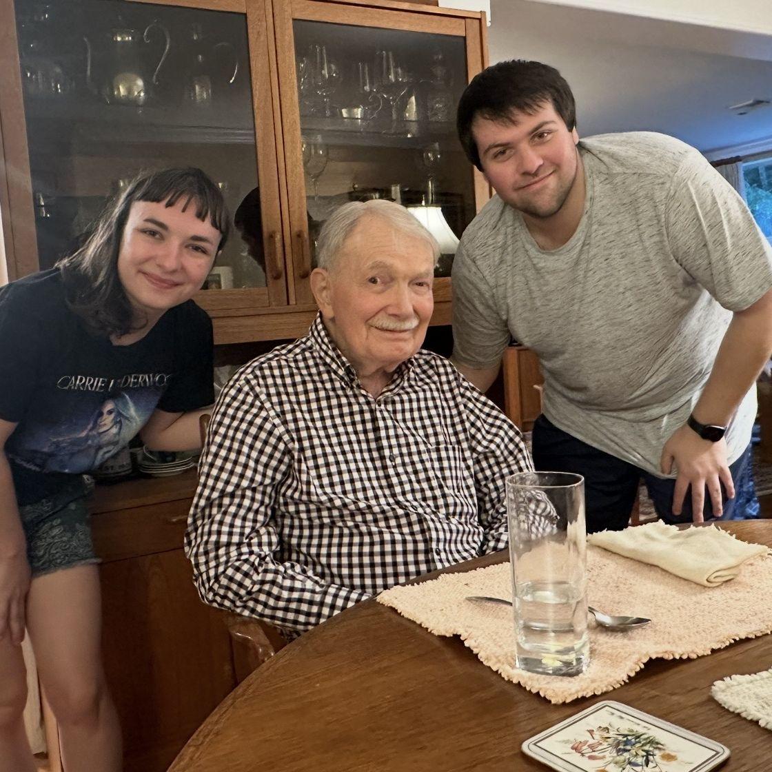Us with Katie's maternal grandfather Turner