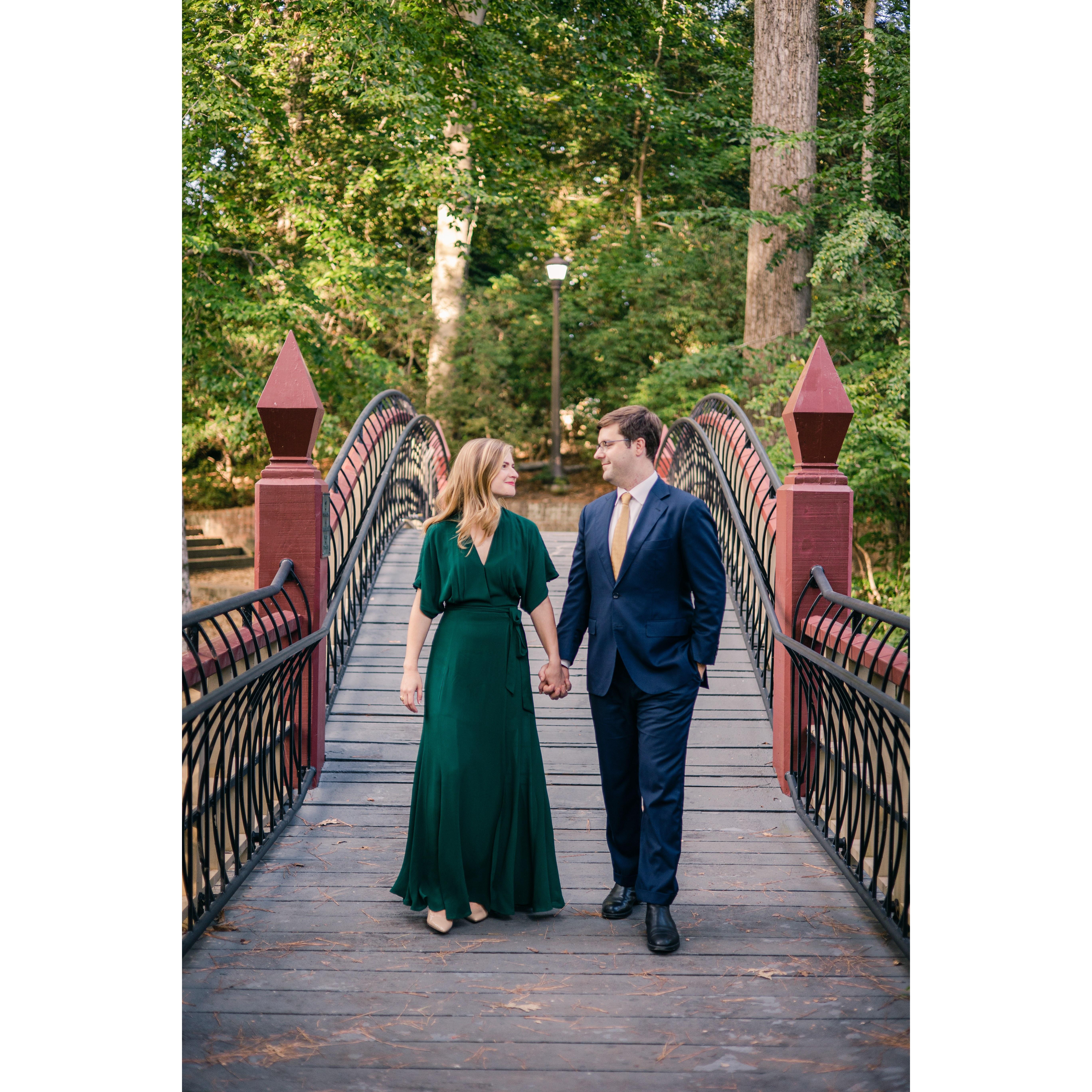 Engagement Photoshoot at the Crim Dell Bridge at William & Mary - September 2021