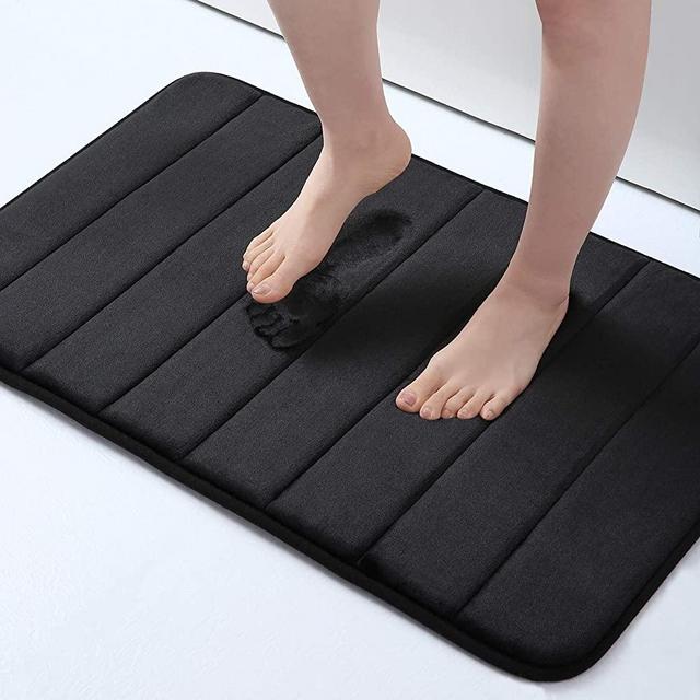 Homaxy Shaggy Chenille Bath Mat Absorbent Quick Dry Floor Decoration Shower  Pad Soft Thick Plush Carpet Anti-Slip Bathroom Rug