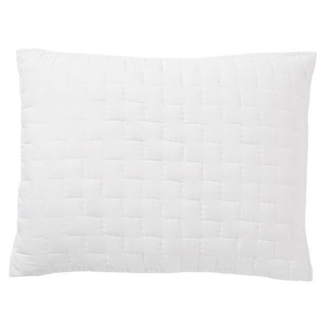 Bliss Cotton Linen Blend Sham, Standard, White