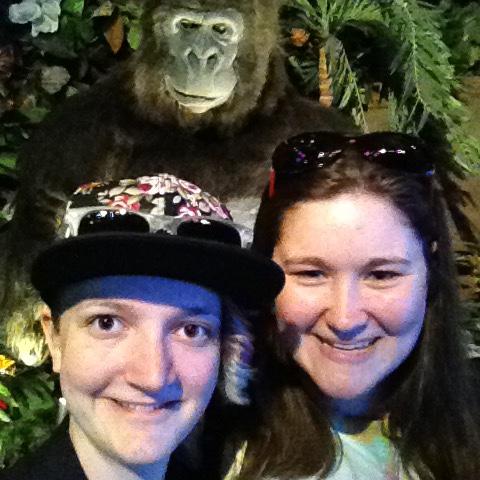 The first time Gillian ever came out to California, of course I took her to the Rainforest Cafe