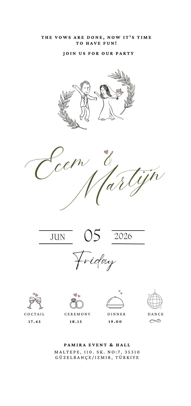 The Wedding Website of Ecem Kundakçı and Martijn Ooms