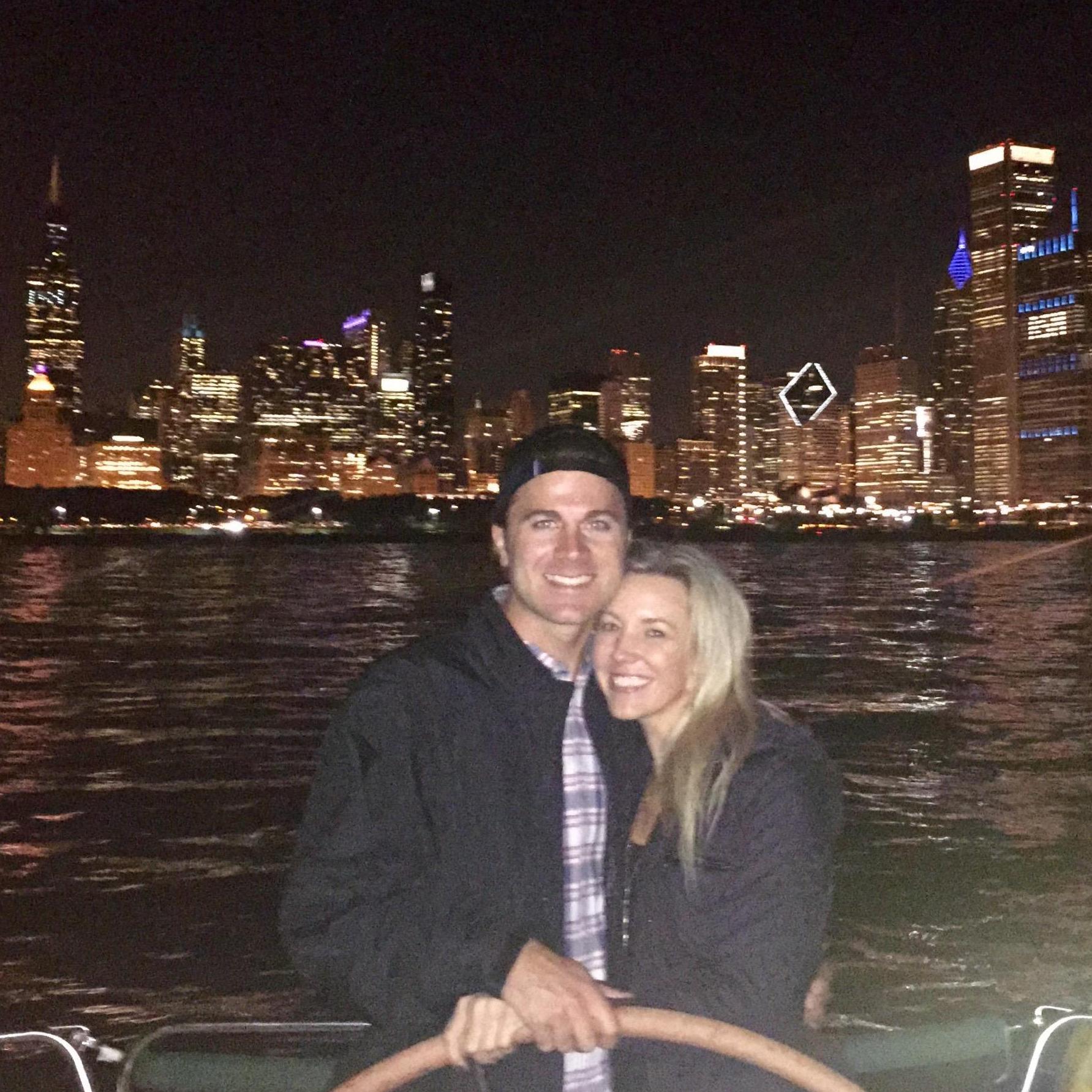 Sailing on Lake Michigan for Kade's 30th birthday. September 2015