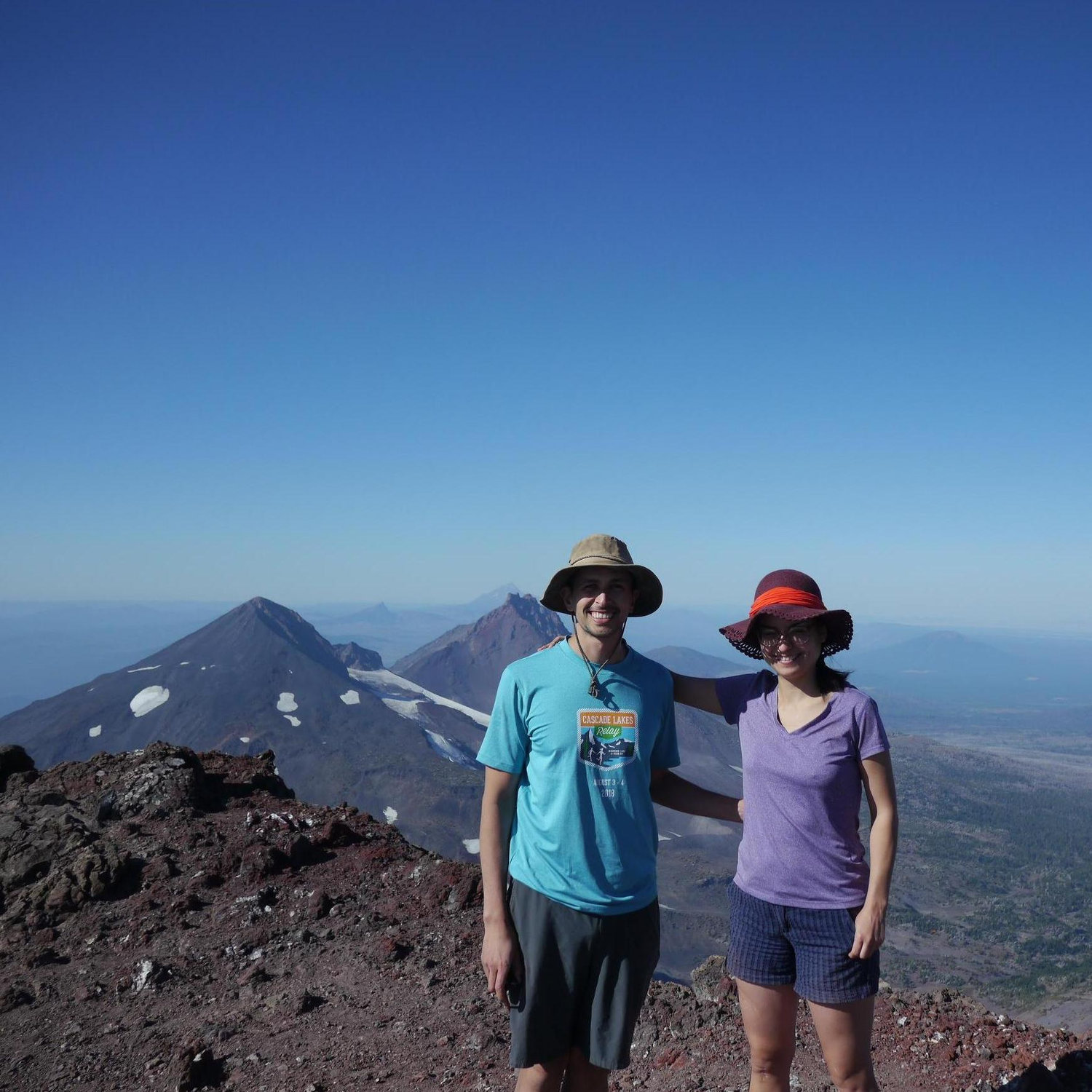 South Sister summit: not the most flattering shot of us, but we had just climbed a mountain!