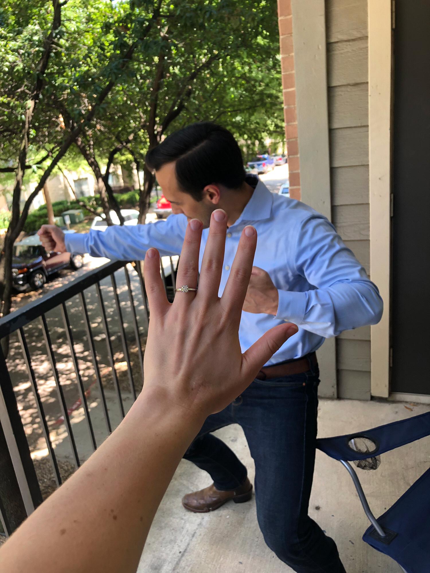 Proposal day!! (Allie not pictured as she had just gotten back from working out...)