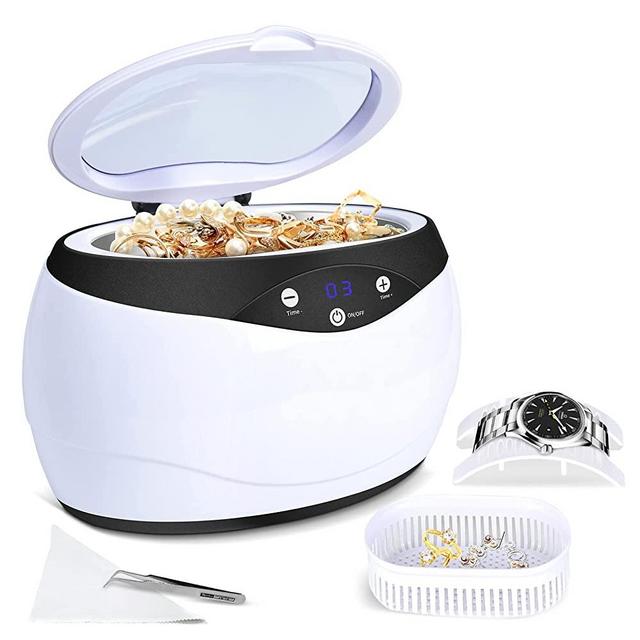 Kunphy Ultrasonic Cleaner, Kunphy Professional Ultrasonic Jewelry Cleaner with Timer, Portable Household Ultrasonic Cleaning Machine, Electronics Eyeglasses Watch Ring Diamond Retainer Denture Clean