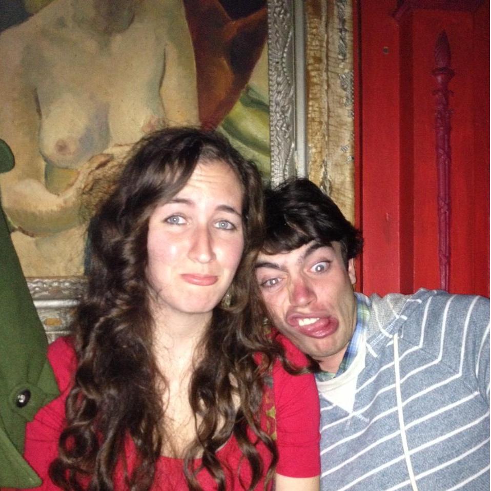 This is the very first photo that I have of us. Dec 1, 2012. Poor Stefie's been putting up with Funny Franklin Faces for far too long.
