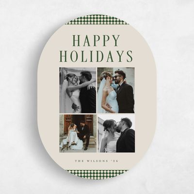 Green Oval Holiday Card - Whitman