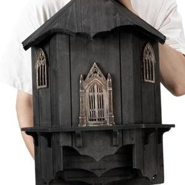 Extra Large Wooden Castle Bat Houses for Outside Bat Box for Outdoors - Four Chamber Box Perfectly Designed to Attract Bats - Durable and Easy to Hang(Bat House Ⅰ XL Black)