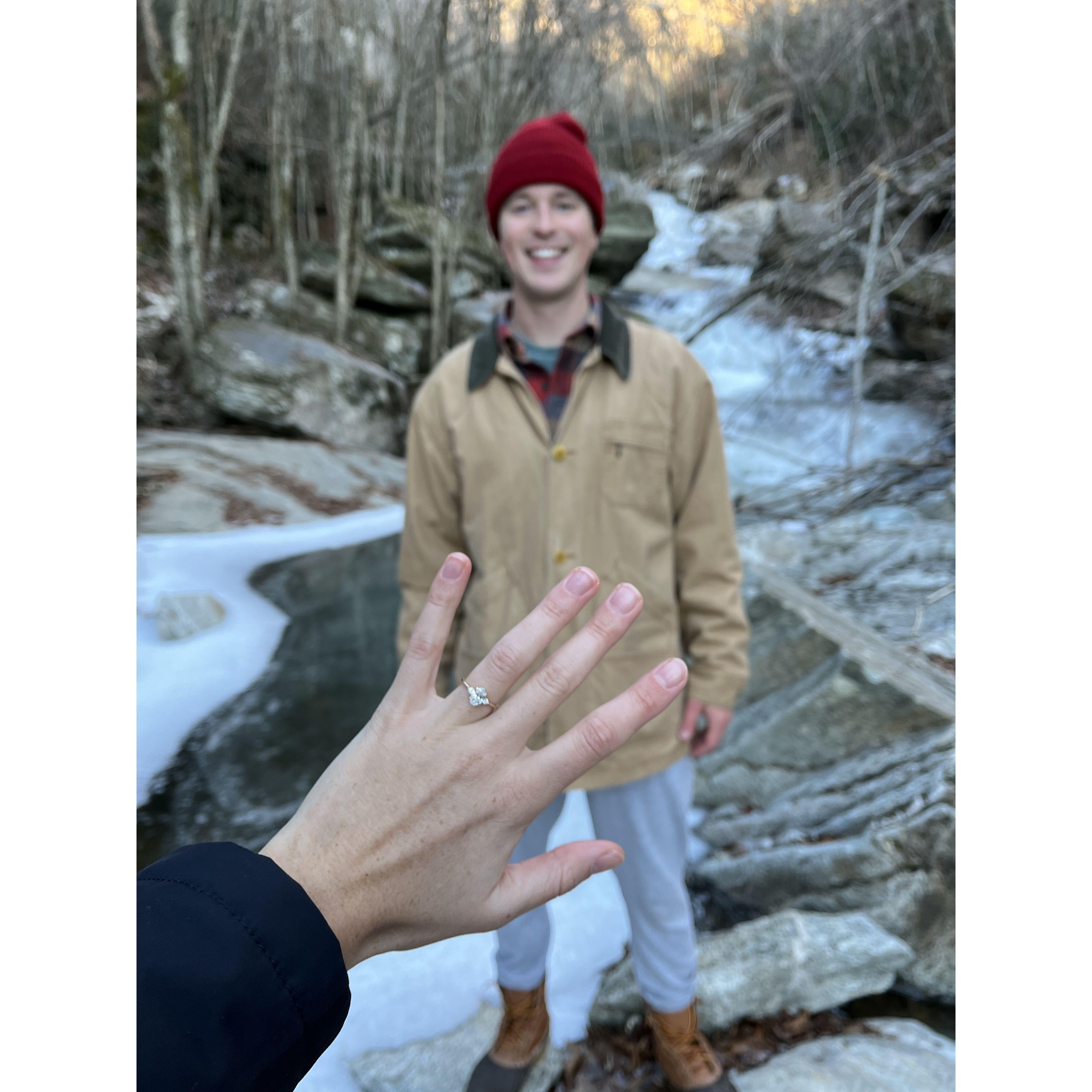 Crab Orchard Falls, where we got engaged.