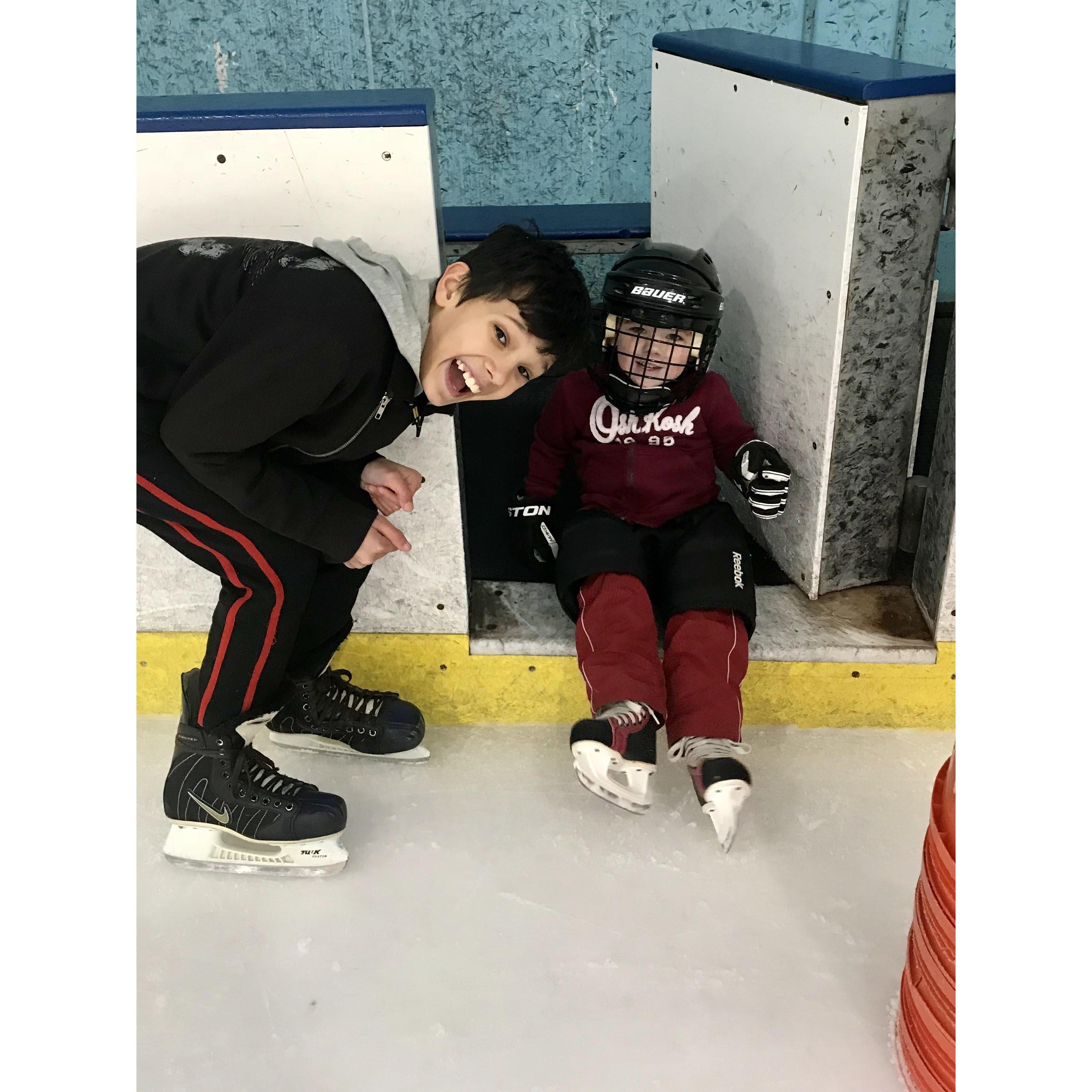 The boys love to go skating!