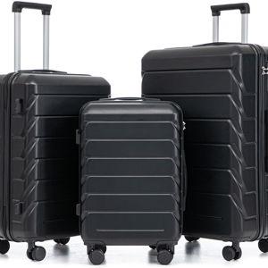 Luggage Sets 3 Piece Suitcase, ABS Hardshell Suit case Spinner Wheels Lightweight