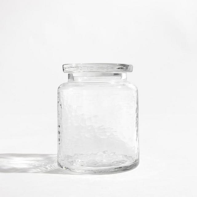 Hammered Glass Canister, Medium