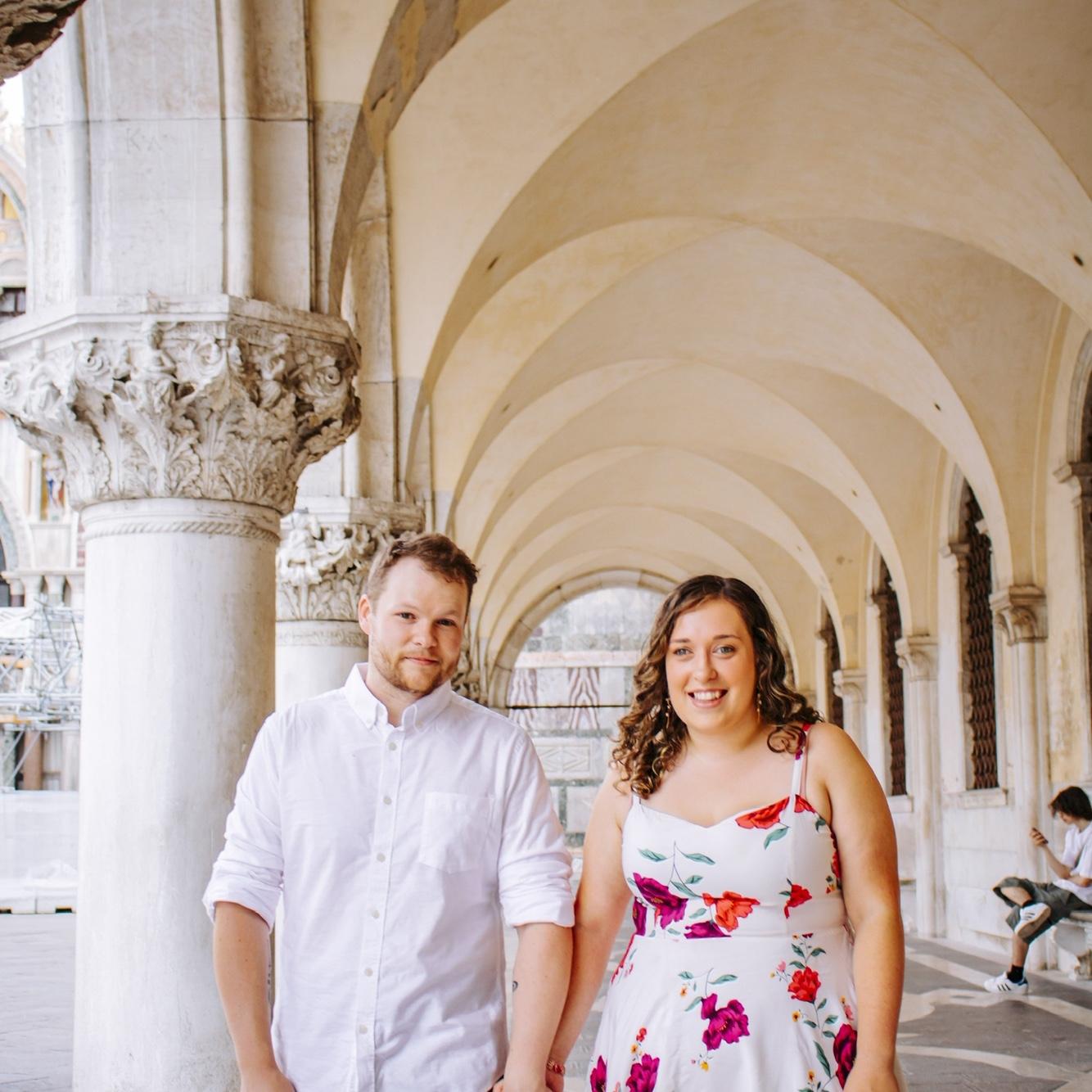 Our engagement shoot in Venice, Italy (moments after he proposed)!