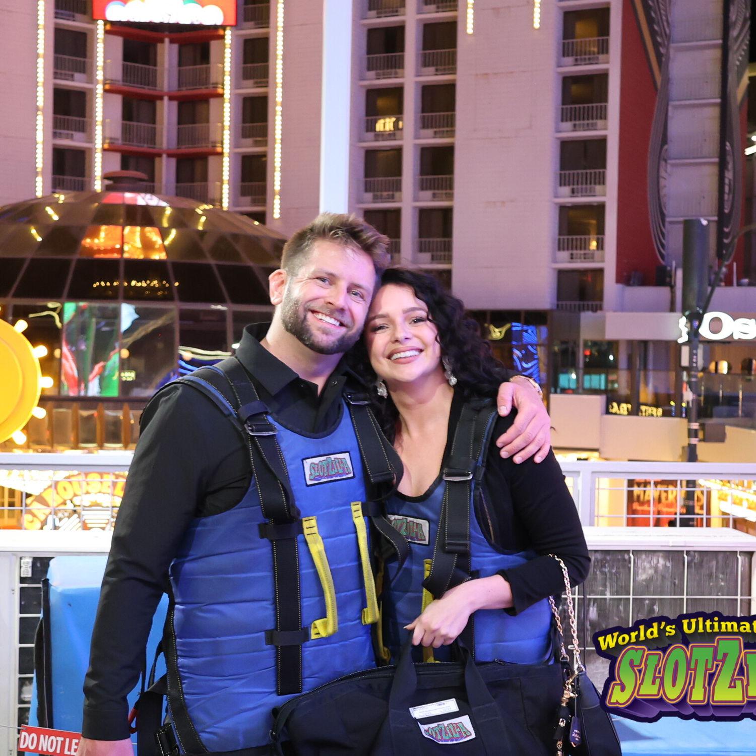 Ziplining through Vegas