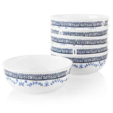 Corelle Chip Resistant Soup and Cereal Bowls, 6-Piece, Portofino