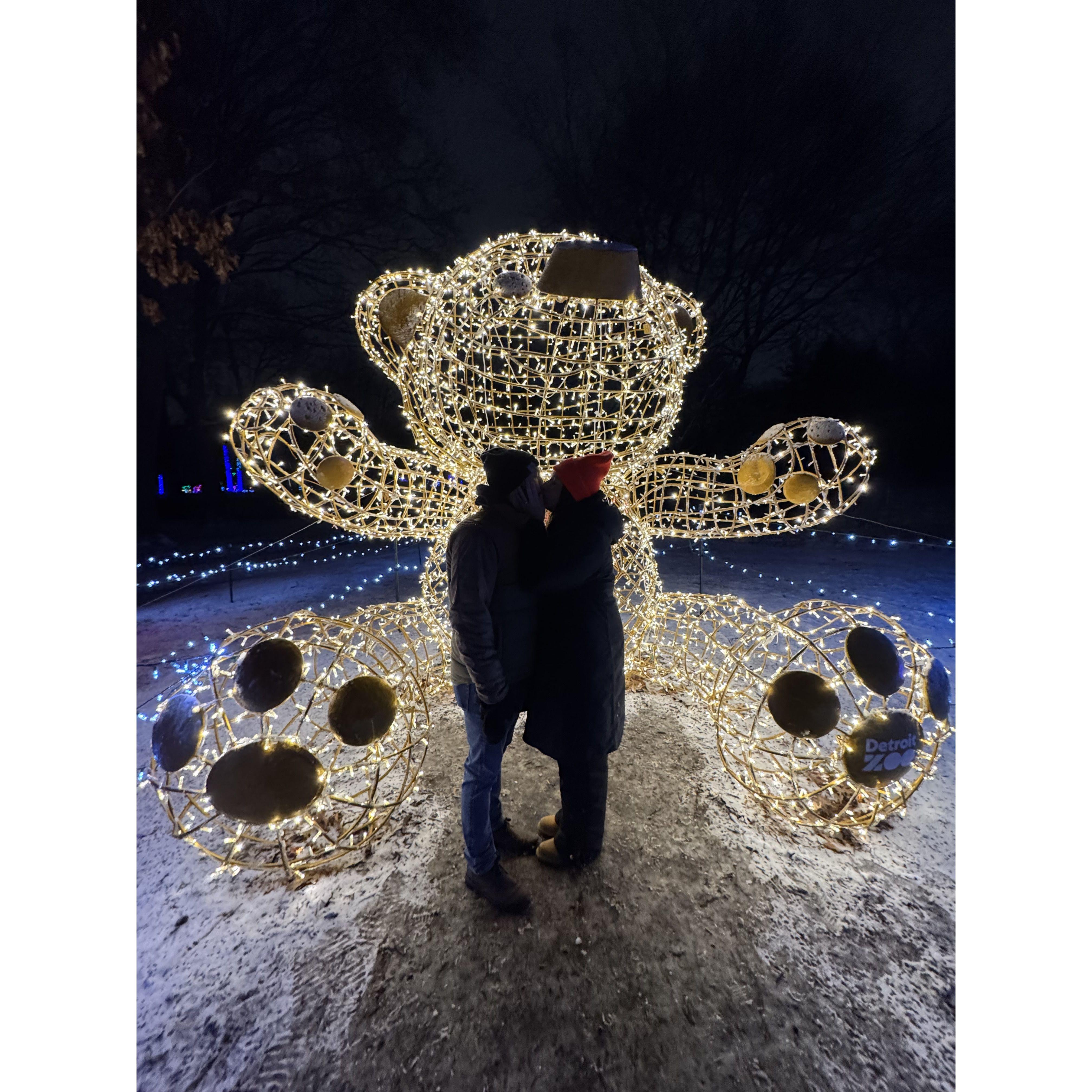 Engagement night at the Detroit Zoo.