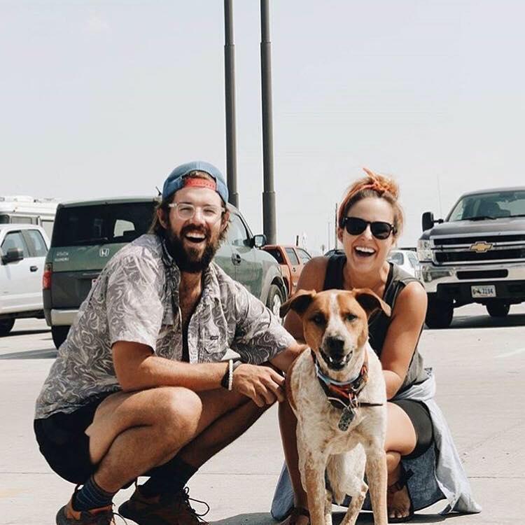 One of my favorite family portraits of Nick, Sully and I. We ran into a hiker friend in the middle of nowhere Wyoming. He snapped this photo of us in a Walmart parking lot.