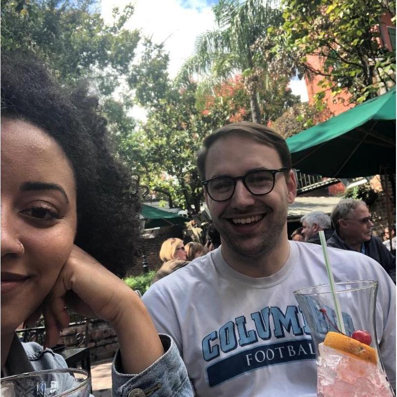 Moments before the proposal at Pat O'Brien's in NOLA!