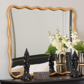 Cassara Scalloped Rectangular Wall Mirror