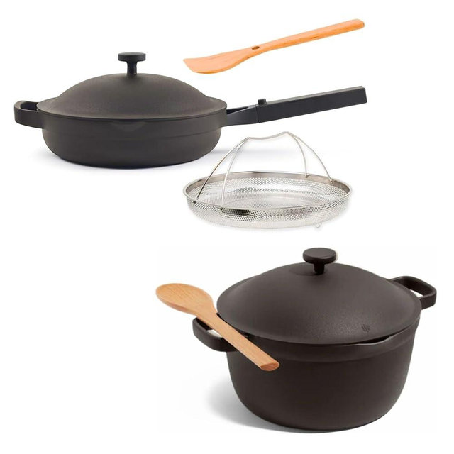 Our Place Cookware Duo - 7-Piece Set Including the Always Pan, Perfect Pot and Spatulas | Multifunctional, Toxin-Free Nonstick | Heat Safe up to 450°F | Oven, Stove, Induction Compatible | Char