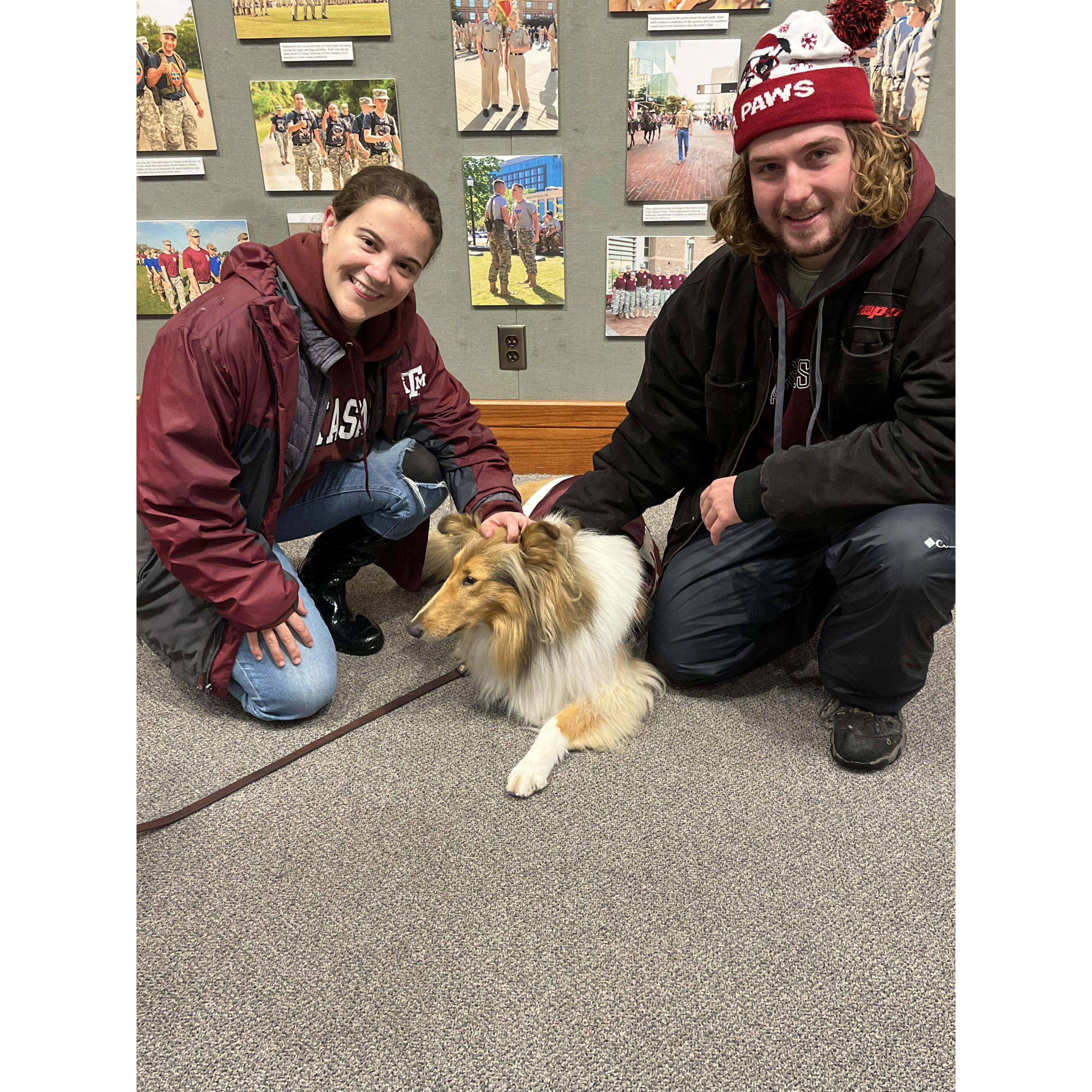 Meeting Reveille, the Texas A&M mascot!