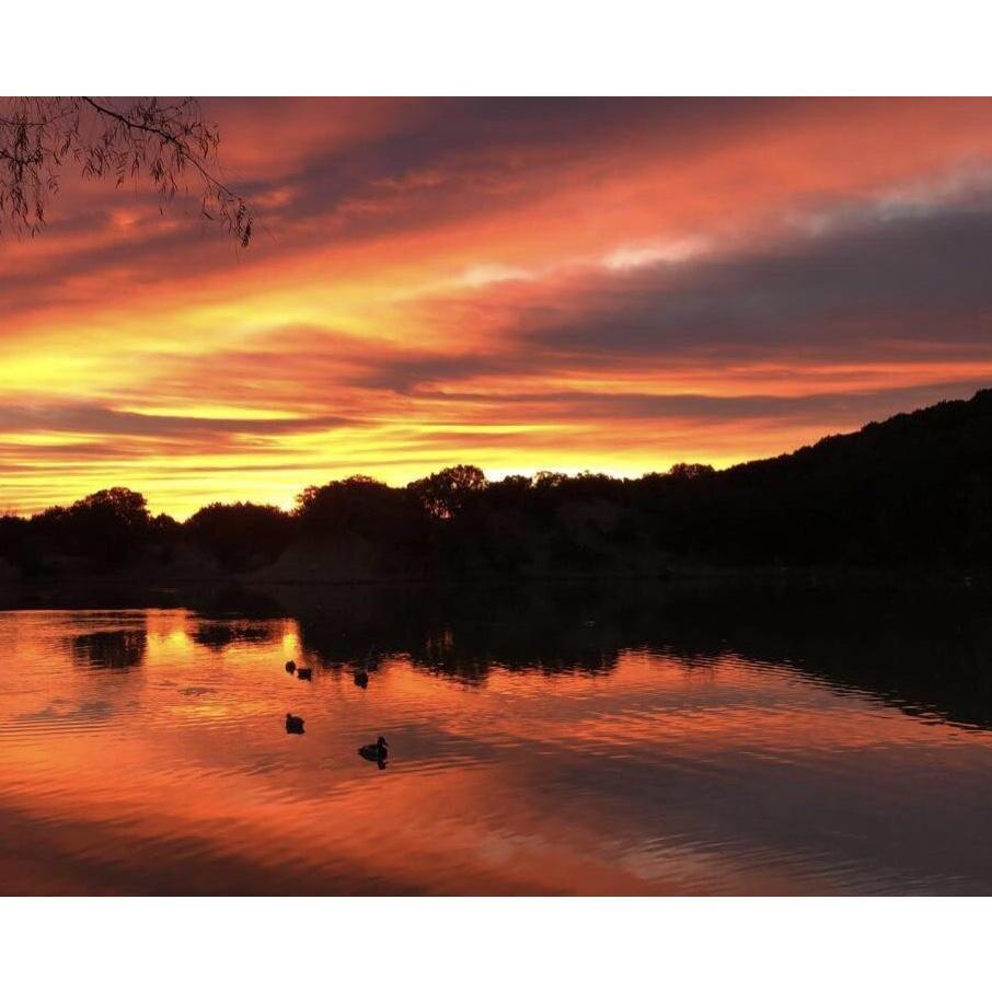 Duck hunting with a beautiful sunrise.