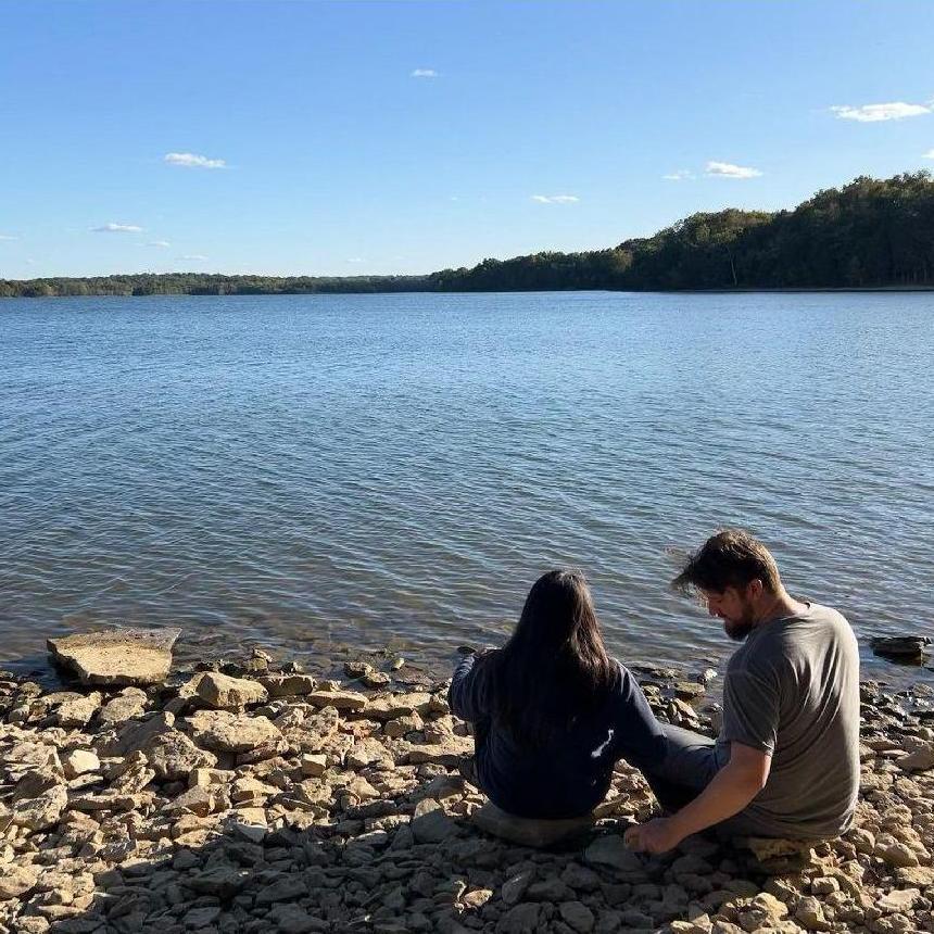Rock skippinā at Percy Priest.