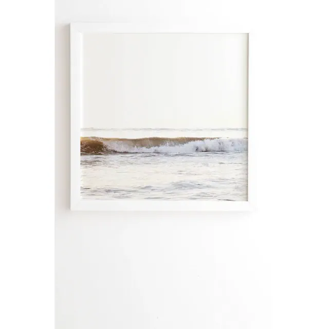12" x 12" Bree Madden Minimalist Wave Framed Wall Print - Deny Designs